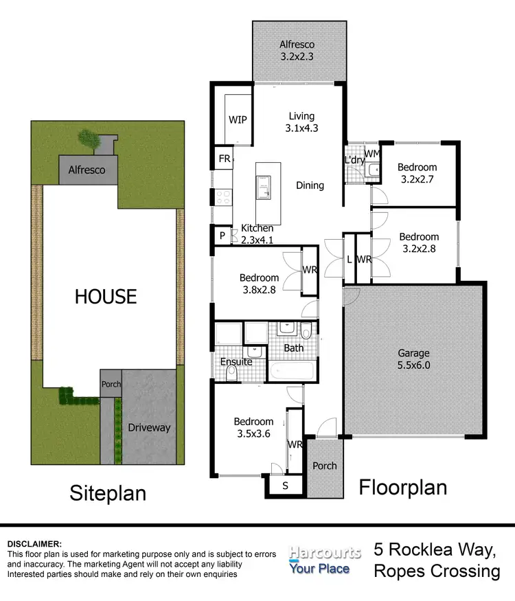 Floorplan of Homely house listing, 5 Rocklea Way, Ropes Crossing NSW 2760