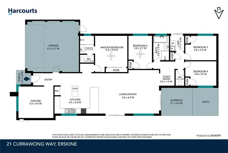 Floorplan of Homely house listing, 21 Currawong Way, Erskine WA 6210