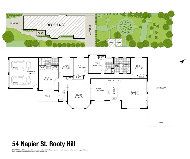 Floorplan of Homely house listing, 54 Napier Street, Rooty Hill NSW 2766
