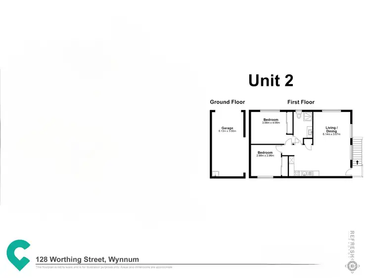 Floorplan of Homely house listing, 2/128 Worthing Street, Wynnum QLD 4178