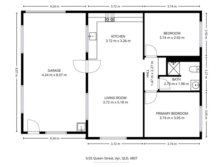 Floorplan of Homely unit listing, 4 & 5/25 Queen Street, Ayr QLD 4807