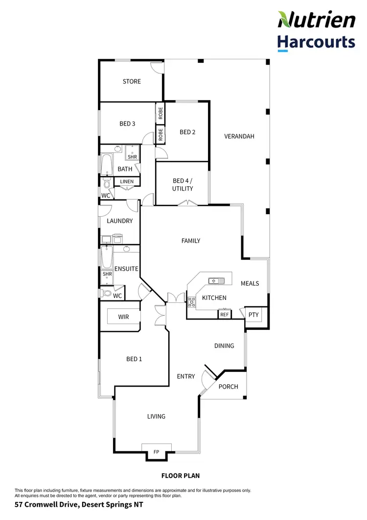 Floorplan of Homely house listing, 57 Cromwell Drive, Desert Springs NT 870