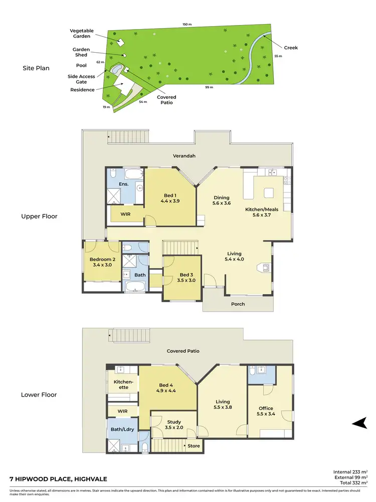 Floorplan of Homely house listing, 7 Hipwood Place, Highvale QLD 4520