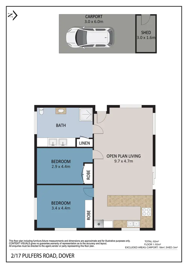 Floorplan of Homely unit listing, 2/17 Pulfers Road, Dover TAS 7117