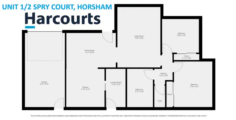Floorplan of Homely house listing, 1/2 Spry Court, Horsham VIC 3400