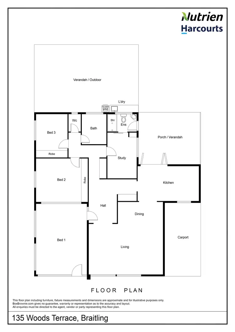 Floorplan of Homely house listing, 135 Woods Terrace, Braitling NT 870