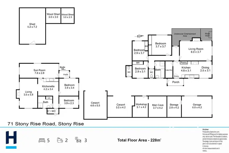 Floorplan of Homely house listing, 71 Stony Rise Road, Stony Rise TAS 7310