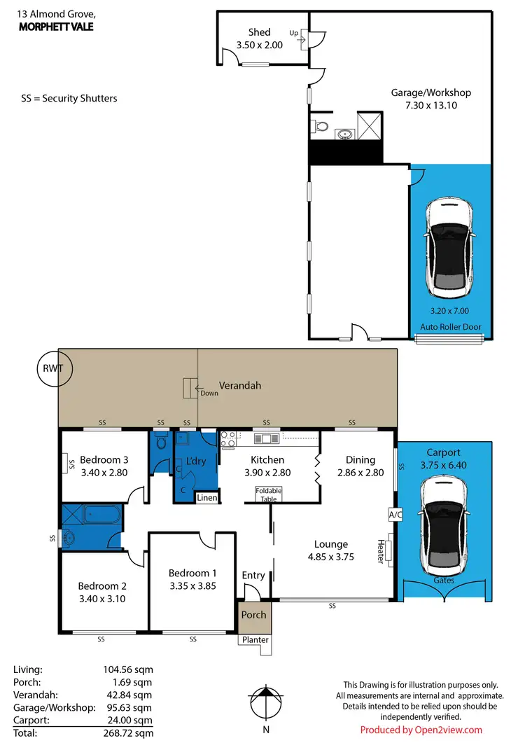 Floorplan of Homely house listing, 13 Almond Grove, Morphett Vale SA 5162