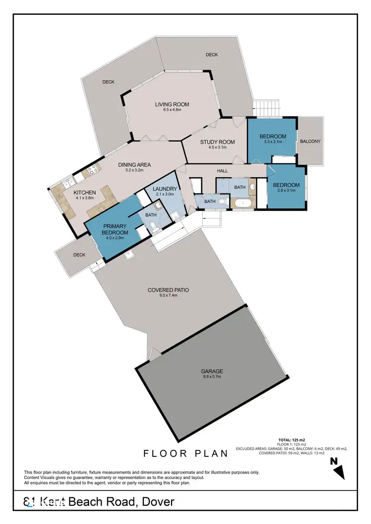 Floorplan of Homely house listing, 81 Kent Beach Road, Dover TAS 7117