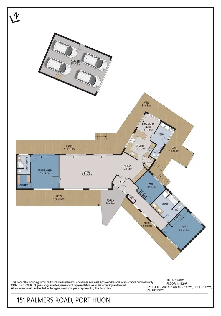 Floorplan of Homely house listing, 151 Palmers Road, Port Huon TAS 7116