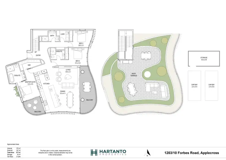 Floorplan of Homely apartment listing, 1203/10 Forbes Road, Applecross WA 6153