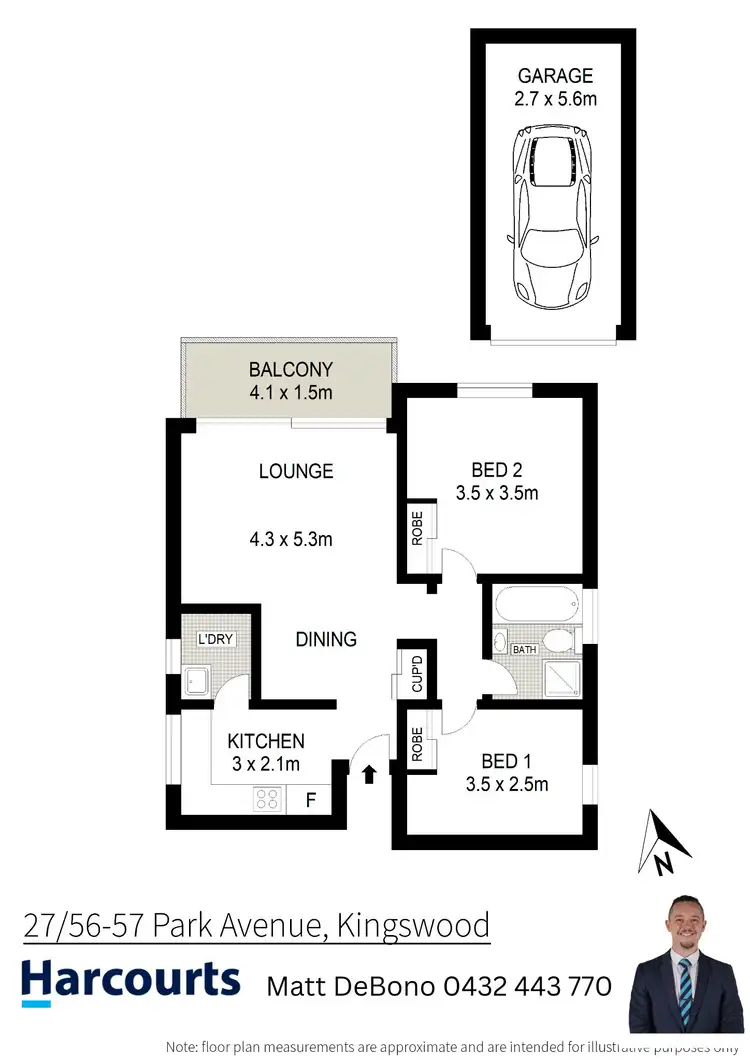 Floorplan of Homely unit listing, 27/56-57 Park Avenue, Kingswood NSW 2747