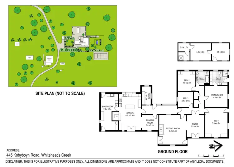 Floorplan of Homely rural property listing, 445 Kobyboyn Road, Whiteheads Creek VIC 3660
