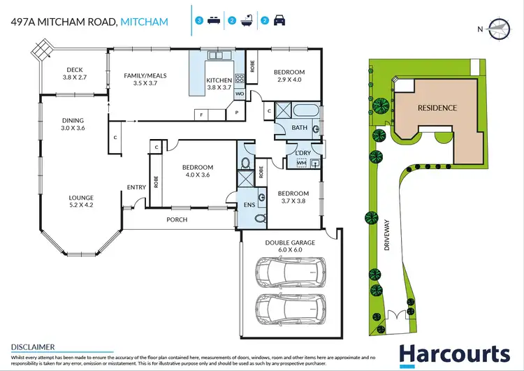 Floorplan of Homely house listing, 497A Mitcham Road, Mitcham VIC 3132