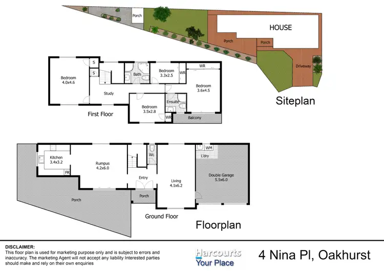 Floorplan of Homely house listing, 4 Nina Place, Oakhurst NSW 2761
