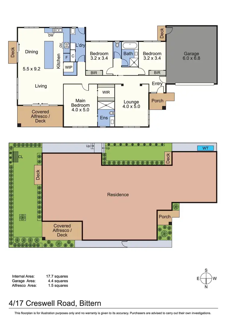 Floorplan of Homely unit listing, 4/17 Creswell Road, Bittern VIC 3918
