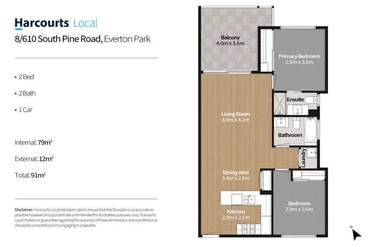 Floorplan of Homely unit listing, 8/610 South Pine Road, Everton Park QLD 4053
