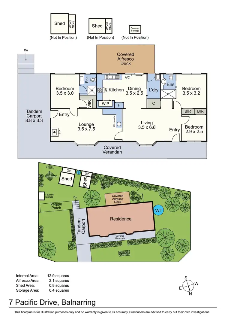 Floorplan of Homely house listing, 7 Pacific Drive, Balnarring VIC 3926