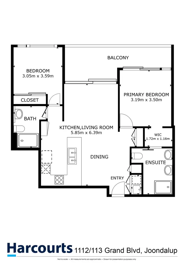 Floorplan of Homely apartment listing, 1112/113 Grand Boulevard, Joondalup WA 6027