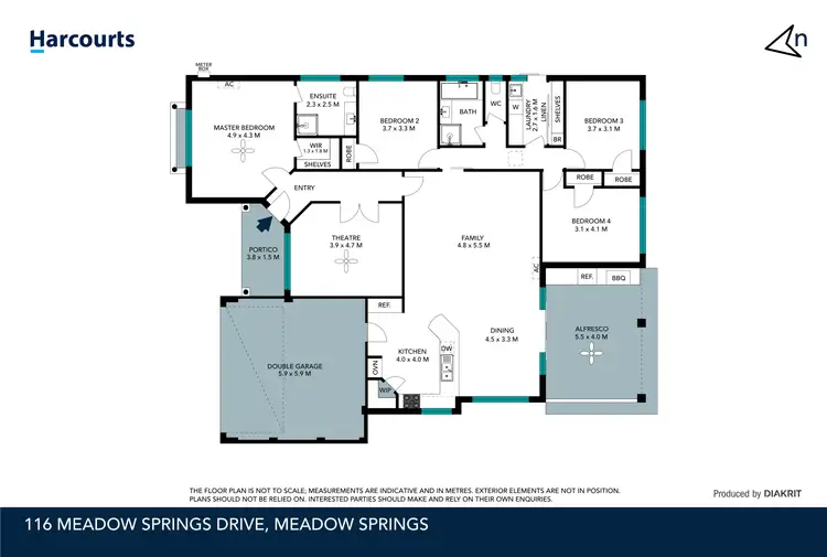Floorplan of Homely house listing, 116 Meadow Springs Drive, Meadow Springs WA 6210