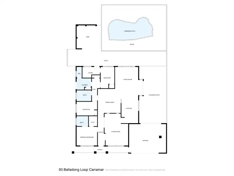 Floorplan of Homely house listing, 93 Balladong Loop, Carramar WA 6031