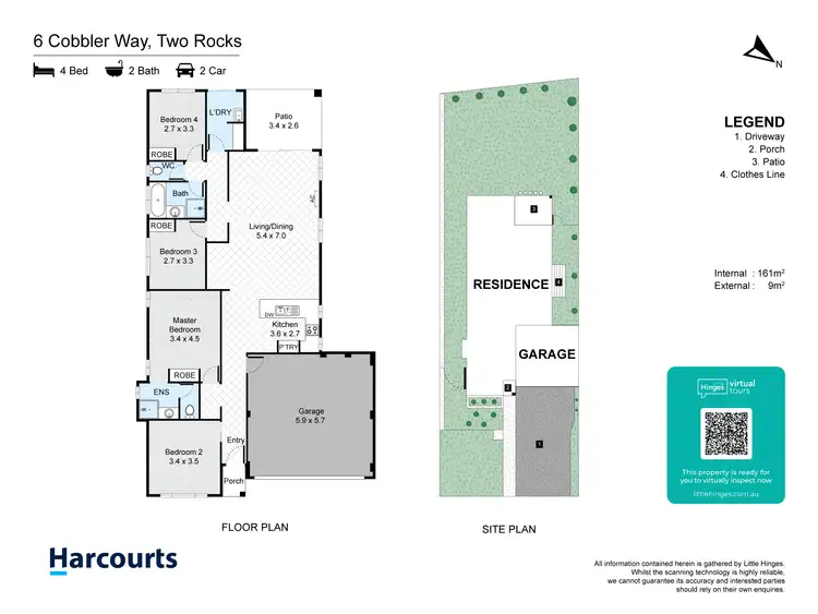 Floorplan of Homely house listing, 6 Cobbler Way, Two Rocks WA 6037