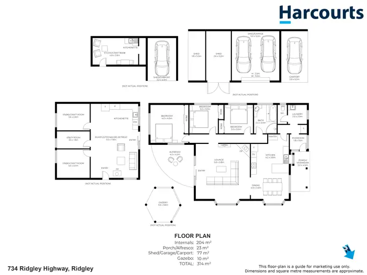 Floorplan of Homely house listing, 734 Ridgley Highway, Ridgley TAS 7321