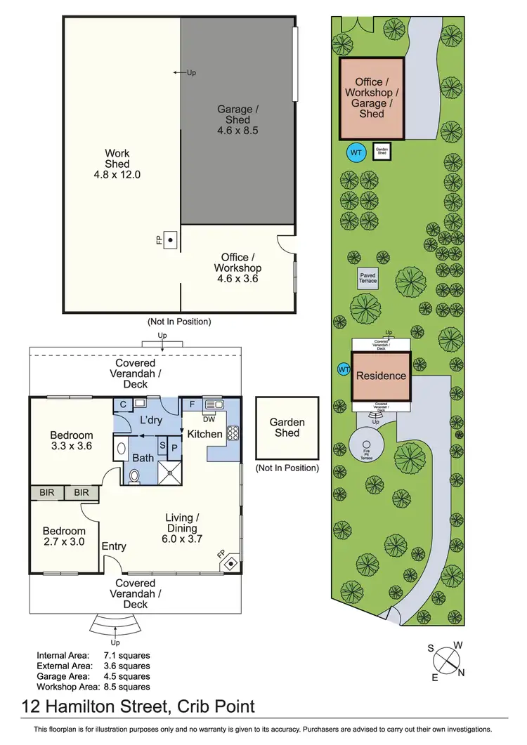 Floorplan of Homely house listing, 12 Hamilton Street, Crib Point VIC 3919