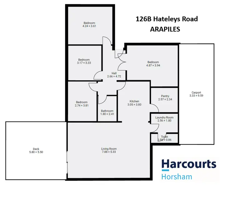 Floorplan of Homely house listing, 126 B Hateleys Road, Arapiles VIC 3409