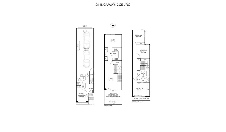 Floorplan of Homely townhouse listing, 21 Inca Way, Coburg VIC 3058