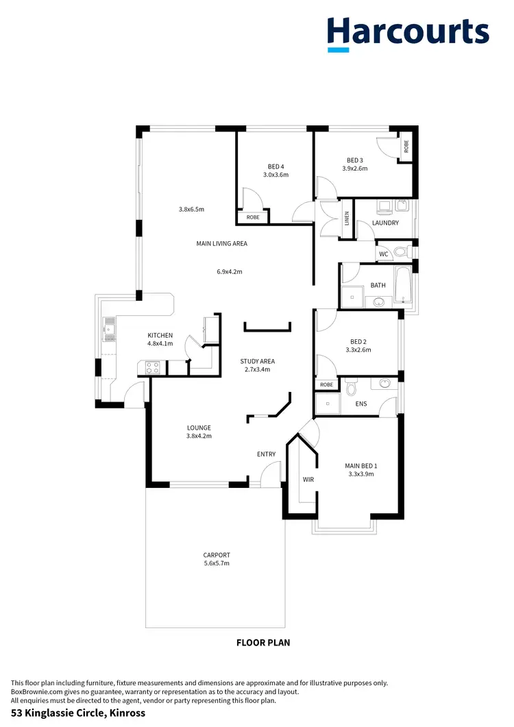 Floorplan of Homely house listing, 53 Kinglassie Circle, Kinross WA 6028