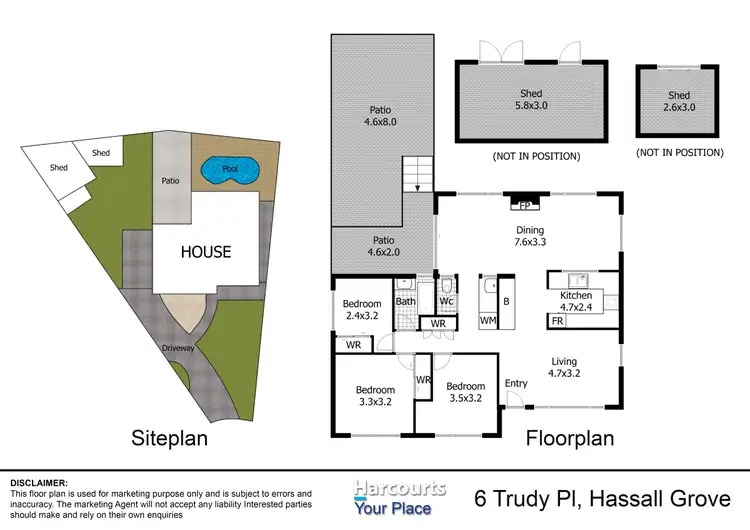 Floorplan of Homely house listing, 6 Trudy Place, Hassall Grove NSW 2761