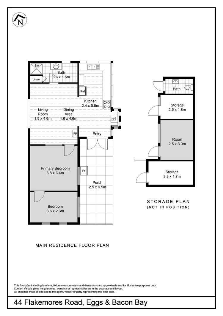 Floorplan of Homely house listing, 44 Flakemores Road, Eggs and Bacon Bay TAS 7112