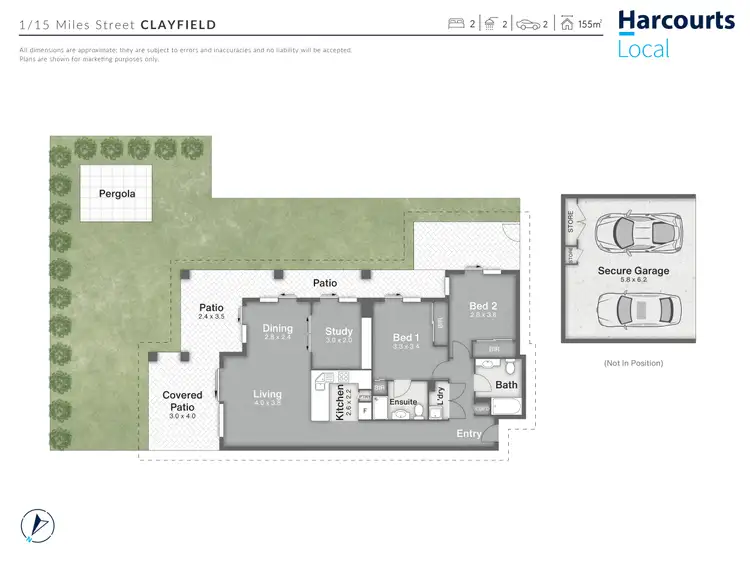 Floorplan of Homely unit listing, 1/15 Miles Street, Clayfield QLD 4011