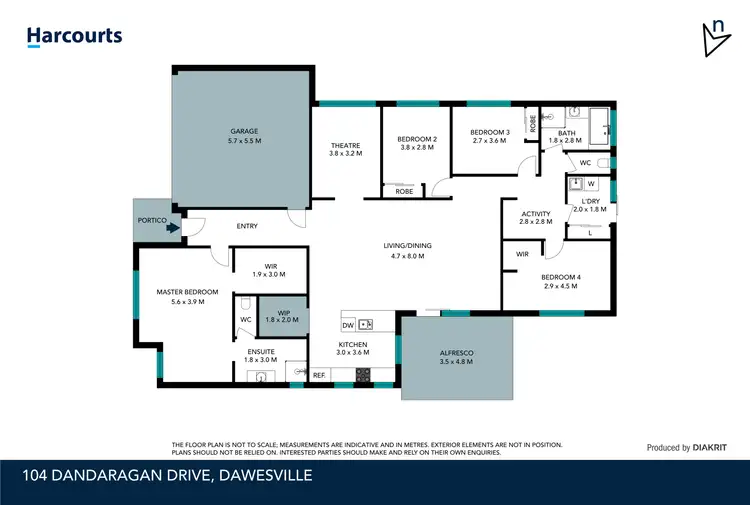 Floorplan of Homely house listing, 104 Dandaragan Drive, Dawesville WA 6211