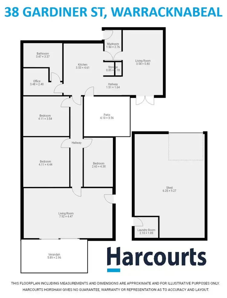 Floorplan of Homely house listing, 38 Gardiner Street, Warracknabeal VIC 3393