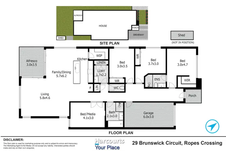 Floorplan of Homely house listing, 29 Brunswick Circuit, Ropes Crossing NSW 2760
