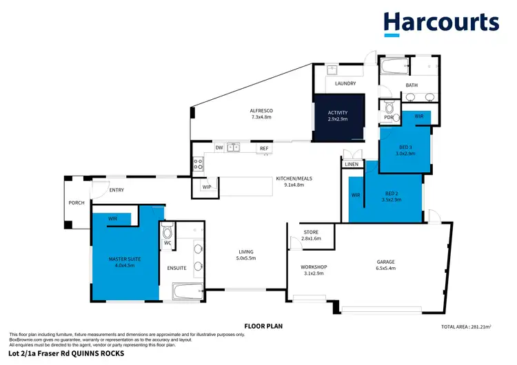Floorplan of Homely house listing, 1 Fraser Road, Quinns Rocks WA 6030