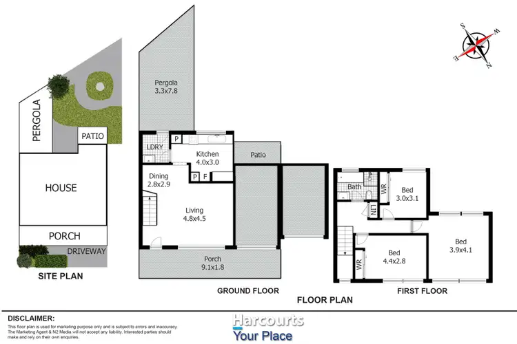 Floorplan of Homely townhouse listing, 4 Barry Place, Bidwill NSW 2770