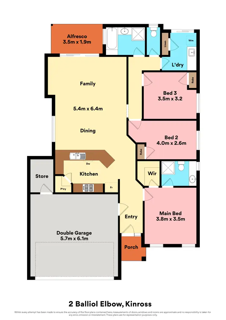 Floorplan of Homely house listing, 2 Balliol Elbow, Kinross WA 6028