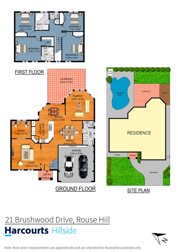 Floorplan of Homely house listing, 21 Brushwood Drive, Rouse Hill NSW 2155