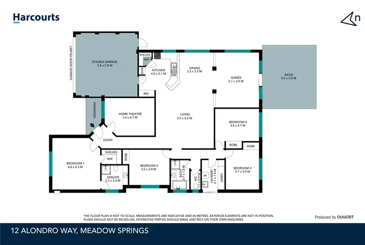 Floorplan of Homely house listing, 12 Alondro Way, Meadow Springs WA 6210