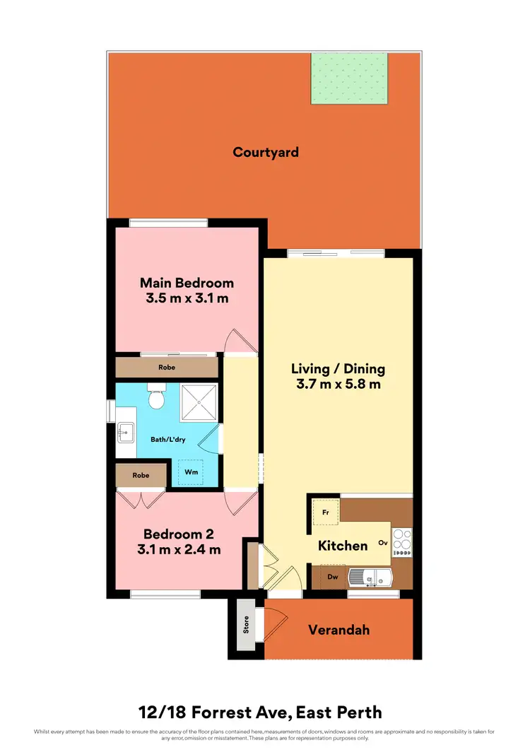 Floorplan of Homely apartment listing, 12/18 Forrest Avenue, East Perth WA 6004