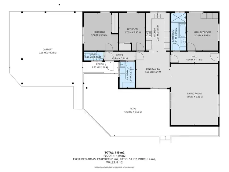 Floorplan of Homely rural property listing, 60 Darmondys Road, Leneva VIC 3691