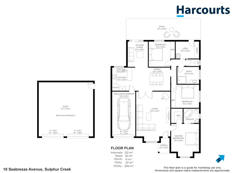 Floorplan of Homely house listing, 10 Seabreeze Avenue, Sulphur Creek TAS 7316