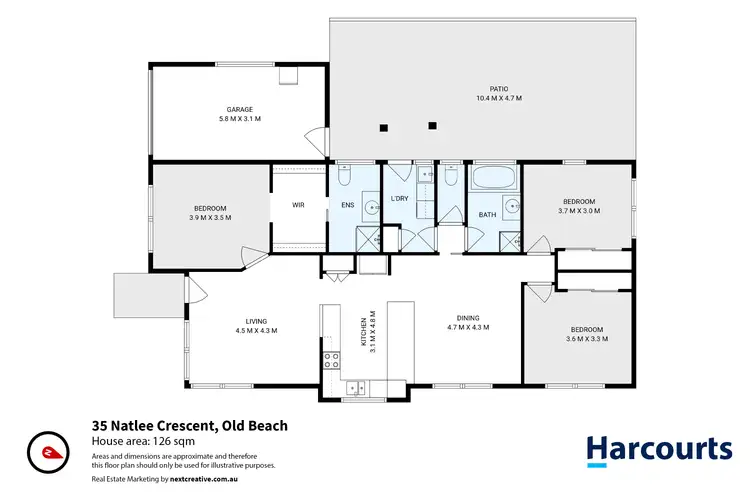 Floorplan of Homely house listing, 35 Natlee Crescent, Old Beach TAS 7017