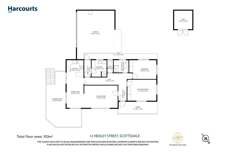 Floorplan of Homely house listing, 12 Hedley Street, Scottsdale TAS 7260