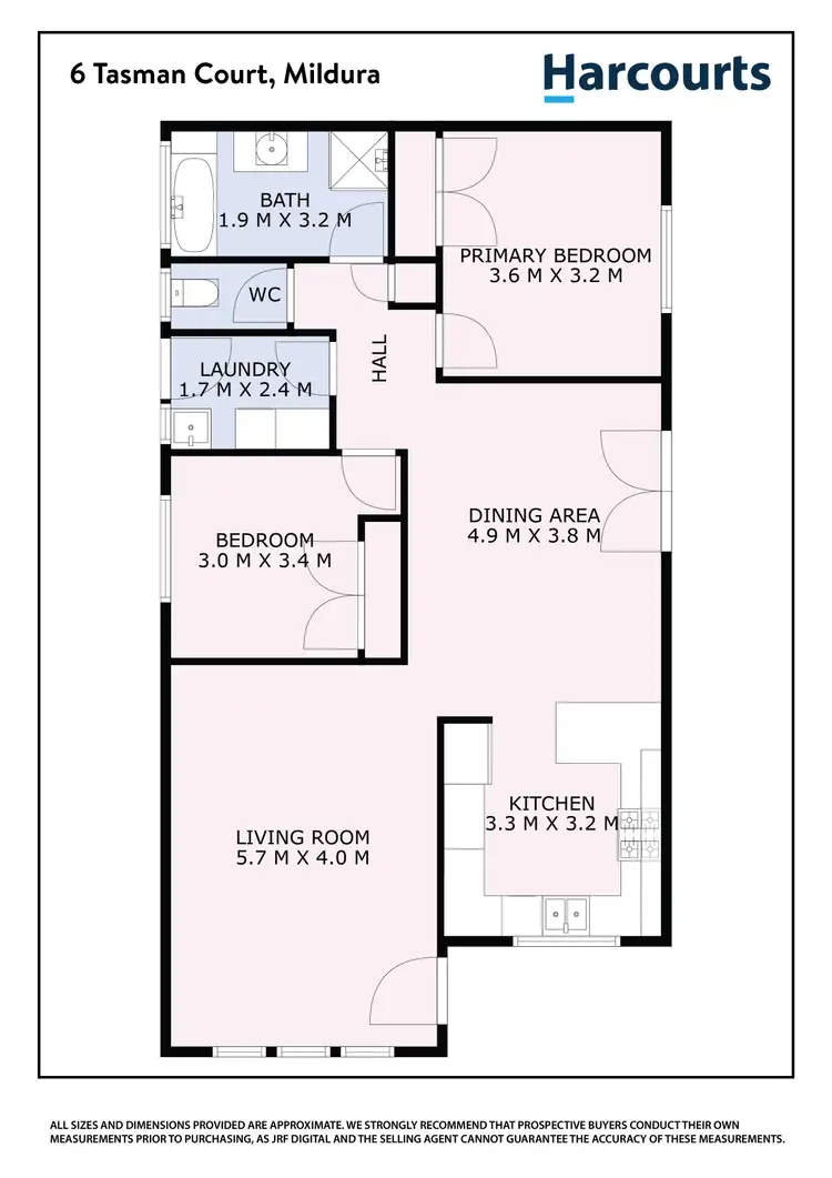 Floorplan of Homely townhouse listing, 6 Tasman Court, Mildura VIC 3500