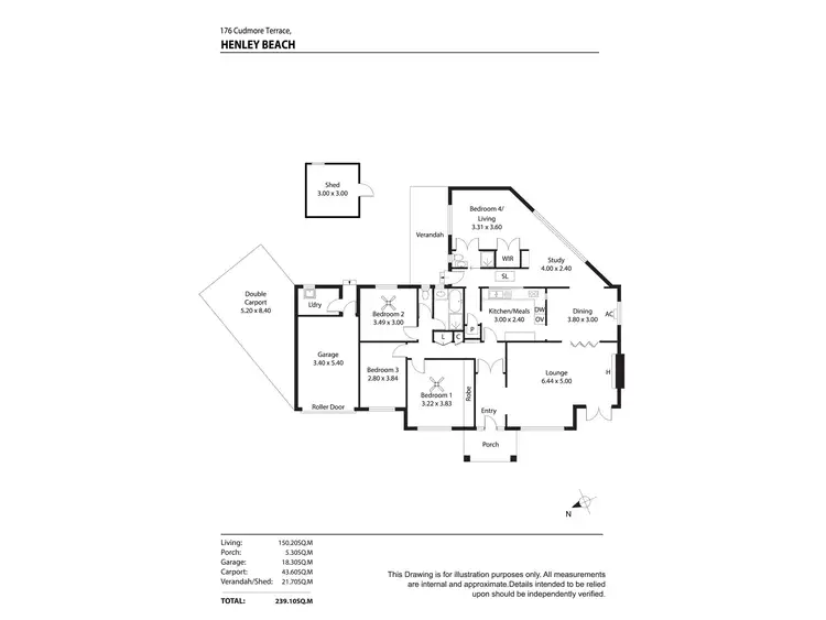 Floorplan of Homely house listing, 176 Cudmore Terrace, Henley Beach SA 5022