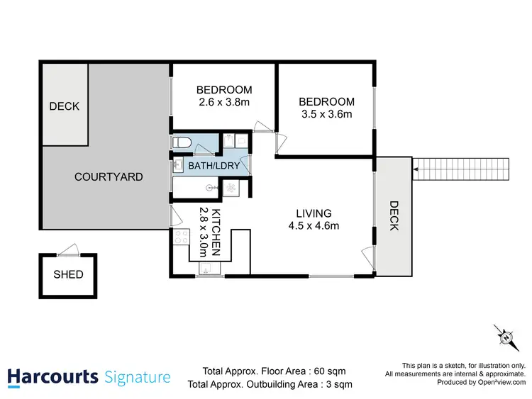 Floorplan of Homely unit listing, 6/1-2 Allport Place, Lenah Valley TAS 7008